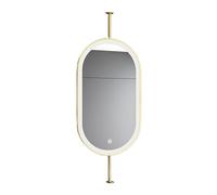 Espejo de pared LED giratorio de 360° de doble cara, luz regulable de 3 colores, perfecto para salas de estar, dormitorios, vestidores, 40 x 70 cm