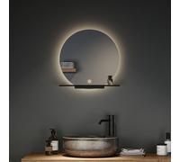 Espejo de pared LED Paulmann Miro CCT Ø50 cm con retroiluminación
