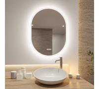 Espejo de pared Paulmann Mirra 80 x 60 cm CCT atenuable blanco