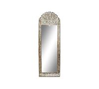 Espejo de Pared Rectangular de Mango Tallado en Decape Natural 50x3x165cm