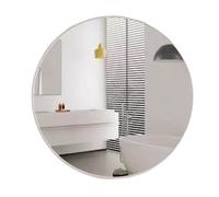 Espejo de pared redondo con aluminio e 70 cm, elegante decoración de baño, sala de estar, dormitorio, entrada, diseño moderno en color blanco, perfecto para decoración del hogar y espacios