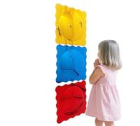 Espejo de pared sensorial: conjunto de diseño de burbujas de acrílico, paneles reflectantes interactivos, diseño de pared de colores, pantalla de esquina ligera | Uso de sala de juegos de escuela de