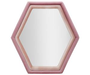 ESPEJO DE PARED TONY TERCIOPELO ROSA/MIX