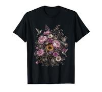 Espejo de peluquería Floral con diseño de colibrí Camiseta