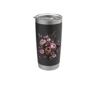 Espejo de peluquería floral con diseño de colibrí Vaso térmico de acero inoxidable de doble pared