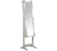 Espejo de Pie con Puerta de PS con Marco de Espejo en Blanco 40,5x38x161cm, INT. 26x110cm