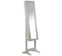 Espejo de Pie con Puerta de PS con Marco de Espejo en Blanco 40,5x38x161cm, INT. 26x110cm