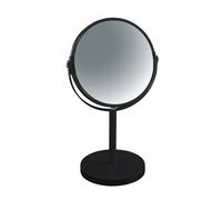 Spirella colección Sydney, Espejo de pie para tocador o baño 17x17x27 (Reversible: 100% y x2 aumentos), Metal, Negro