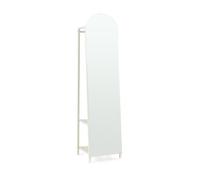 Espejo de pie y perchero 2 en 1 frenraby 165x40x35 cm - oatmeal [en.casa]
