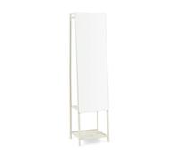Espejo de pie y perchero 2 en 1 klilbojle 160x40x35 cm - oatmeal [en.casa]
