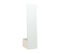 Espejo de pie y perchero 2 en 1 saden 165x40x51 cm - oatmeal [en.casa]