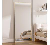 Espejo de Piso Vertical Grande de 180x80 cm - Espejo de Pie Adecuado para Sala, Dormitorio, Baño y Entrada - Montable en Pared o de Pie con de Metal, Espejo Rectangular para Vestirse y Percepción de
