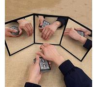 Espejo de práctica de 3 vías para tarjetas, trucos mágicos, ilusiones, trucos de magia, accesorios, almohadilla de mago profesional