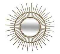 Espejo de ratán color dorado sol d76 dimesiones: 76x76 cm