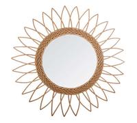 Atmosphera Espejo de ratán Sol Afilado D50 Marrón 50 x 2,8 x 50 cm