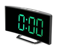 Espejo de Reloj Despertador Digital ,Retroiluminación de Reloj de Espejo Dos Modos de Visualización Multifunción para Cabecera para Estudiante para Dormitorio(Luz verde)