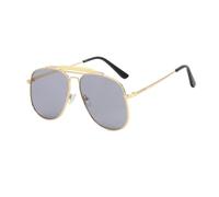 Espejo de sapo Mujeres Gafas de marco de metal Hombres Ultra luz UV resistente Gafas de sol de conducción (naranja)