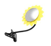 Espejo de Seguridad Clip para Escritorio, Hierro Amarillo | Ajuste de Ángulo, Diseño Minimalista, Instalación Abrazadera, para Workspace y Desk, Ahorro de Espacio