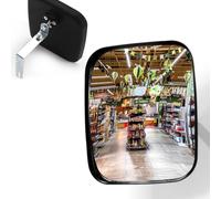 Espejo de seguridad de tráfico para salidas, 16 x 19 cm, convexo, espejo de inspección, espejo de tráfico, para exterior/interior, gran angular acrílico