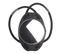 Espejo de seguridad subacuático para buceadores, dispositivo montado en la muñeca para comprobar fugas del equipo y monitorear alrededores, correa elástica ajustable, negro, 7,5 x 4,8 cm