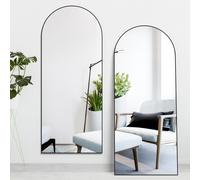 Espejo de suelo arqueado Elemango de 165 x 60 cm con soporte, espejo de pared grande para colgar o apoyar en la pared, ideal para dormitorio, entrada y sala de estar nuevo