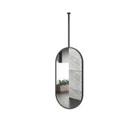 Espejo de Techo for baño, Decorativo, suspendido sobre el Lavabo, con Marco de Metal Rectangular, Ideal for la Entrada de Ventanas.(Black,40x100cm)