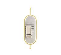 Espejo de Techo Ovalado de Doble Cara, Espejo de baño Giratorio de 360°, iluminación LED con 3 temperaturas de Color Ajustables, Apto for hogares y hoteles.(Gold,50x100cm)