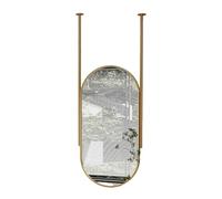 Espejo de techo ovalado - Espejo flotante para maquillaje y afeitado para sala de estar y entrada, diseño decorativo