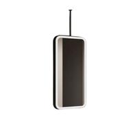 Espejo de Techo Rectangular de Doble Cara, Espejo Decorativo con iluminación LED, iluminación de 3 temperaturas de Color, rotación de 360°, Apto for hogares y hoteles.(Black,50x100cm)