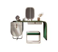 Espejo De Tocador Con Luces Y Juego De Mesa Tocador Tocador retráctil con cajón Espejo de maquillaje Taburete de maquillaje Mesa de maquillaje Todo en un conjunto Asistente de maquillaje for damas Toc