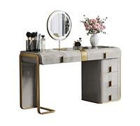 Espejo De Tocador Con Luces Y Juego De Mesa Tocador y gabinete de almacenamiento en un dormitorio combinado Mesa de maquillaje simple con cajones y espejo iluminado Tocador Adolescente Con Espejo Y Ta