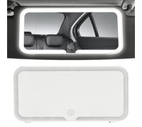Espejo De Tocador Con Visera LED Para Coche - 3 Modos De Luz, Maquillaje, Cosmético Con Carga USB