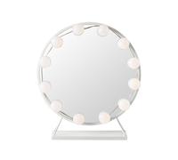 Espejo de tocador estilo Hollywood con luces, elegante espejo de maquillaje con iluminación de 3 colores y carga USB, perfecto para cualquie