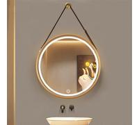 Espejo de tocador iluminado LED con iluminación ajustable, reflejo de alta definición para baño y dormitorio