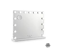 Espejo de tocador InnovaGoods Hollywood Glimma Deluxe 15 LED 10X blanco