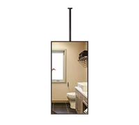 Espejo de tocador montado en el techo, espejo decorativo flotante transparente para baño, entrada y sala de estar, práctico espejo de maquillaje y colgante (40 cm x 60 cm)