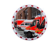 Espejo de tráfico con soporte universal Dan-MIRROR, redondo