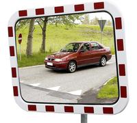 Espejo de tráfico de cristal acrílico Dan-MIRROR, marco de poliestireno, rectangular