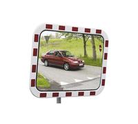 Espejo de tráfico de cristal acrílico Dan-MIRROR, marco de poliestireno, rectangular