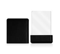Espejo de Viaje portátil con Cubierta Protectora, Espejo de Acero Inoxidable Compacto Ultra Delgado, Espejo Rectangular para Maquillaje, pequeño Espejo de Mano para Mujeres, Bolsos, Bolsillo (Negro)