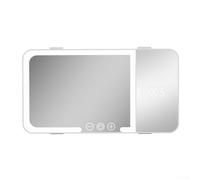 Espejo de visera solar para automóvil, LED regulable, control táctil, luz de maquillaje recargable, diseño interior, espejo de tocador del lado del pasajero alimentado por USB, espejo LED para retoque