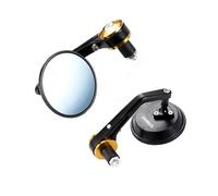 Espejo de visión Espejo Retrovisor Lateral para Manillar De Motocicleta para Ducati Scrambler 400 800 1100, Espejo Auxiliar De Estacionamiento Y Marcha Atrás(Oro 1)