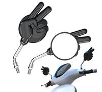 Espejo de visión trasera de motocicleta | 2 piezas lateral espejo retrovisor izquierda y derecha anti-glare High-Definition Scissor Gesture Design Riding Accesorios para Street Street Bike