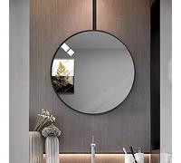 Espejo decorativo personalizable para colgar en el techo, espejo de pared con marco de metal redondo con brazo montado en el techo para entradas de tiendas de hoteles y decoración flotante de baño.