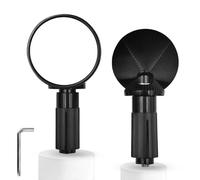 Espejo Del Extremo Manillar De La Motocicleta Para Accesorios Modificación Retrovisor Barra Bicicleta Eléctrica 1 Par Mini Aleación Aluminio Redonda Espejo Retrovisores(White Mirror)