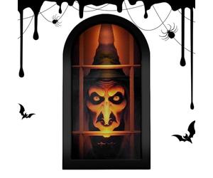 Espejo del holograma de brujas - Espejo de Proyección fantasmal, Ilusión de halloween espeluznante | Hologramas de cabeza de Interactiva para el, Dormitorio, Dormitorio, La s