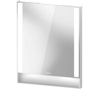 Espejo Duravit Collection One, paneles de luz laterales, regulables, 600x750x65mm, QA7081018180100, Color: Blanco mate/con espejo calefactor