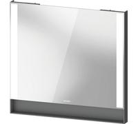 Espejo Duravit Qatego, paneles de luz laterales, regulables, 800x750x65mm, QA7082049490100, Color: Grafito mate/con espejo calefactor