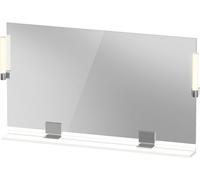 Espejo Duravit Sivida, cromo, 1250x36x650mm, luz superior, interruptor sensor, conexión a red, SV7424010180000, Color: Blanco Mate