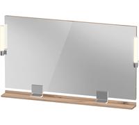 Espejo Duravit Sivida, cromo, 1250x36x650mm, luz superior, interruptor sensor, conexión a red, SV7424010550000, Color: Roble jaspeado